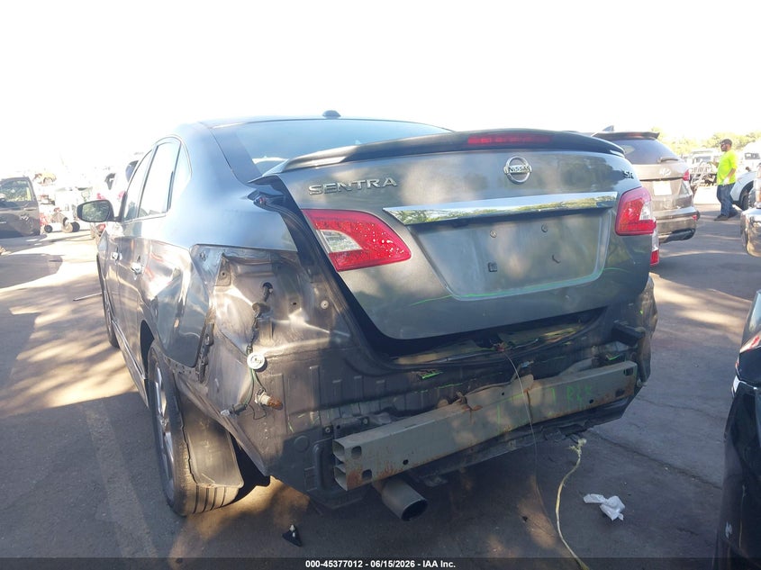 2015 Nissan Sentra VIN 3N1AB7AP4FY336576 IAAI salvage auction — FRONT & REAR, Salvage (Utah), sold $750 on 2026-07-09 (photo 6)