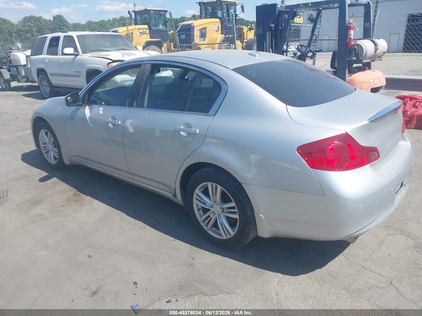 2013 Infiniti G VIN JN1CV6AR8DM350119 IAAI salvage auction — NORMAL WEAR, Clear (North Carolina), sold $1,200 on 2026-07-16 (photo 3)