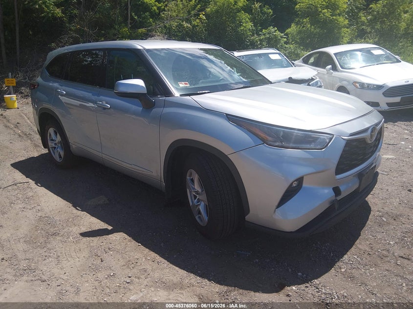 2021 Toyota Highlander VIN 5TDBZRBH9MS145160 IAAI salvage auction — LEFT FRONT, Salvage (Rhode Island), sold $11,900 on 2026-08-01 (photo 1)