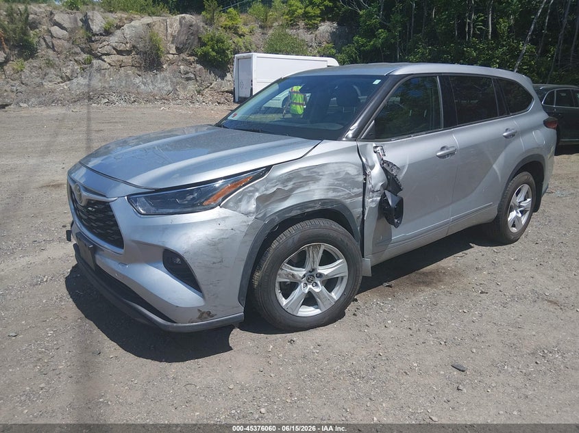 2021 Toyota Highlander VIN 5TDBZRBH9MS145160 IAAI salvage auction — LEFT FRONT, Salvage (Rhode Island), sold $11,900 on 2026-08-01 (photo 2)
