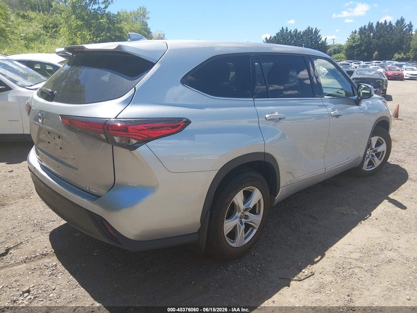 2021 Toyota Highlander VIN 5TDBZRBH9MS145160 IAAI salvage auction — LEFT FRONT, Salvage (Rhode Island), sold $11,900 on 2026-08-01 (photo 4)