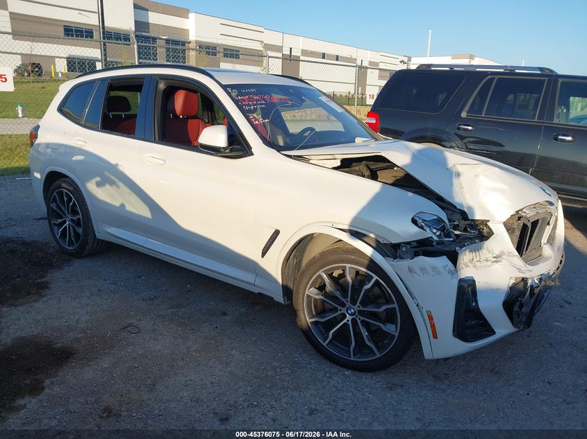 2022 BMW X3 VIN 5UX43DP09N9K73557 IAAI salvage auction — FRONT END, Original (Texas), sold $9,700 on 2026-07-21 (photo 1)