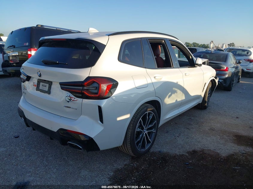 2022 BMW X3 VIN 5UX43DP09N9K73557 IAAI salvage auction — FRONT END, Original (Texas), sold $9,700 on 2026-07-21 (photo 4)