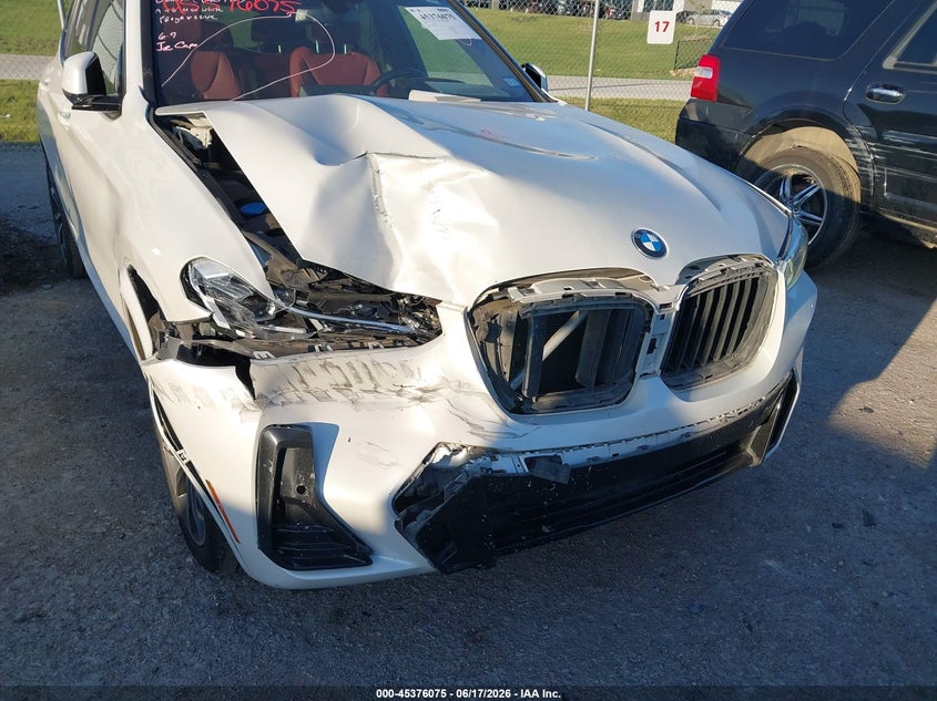 2022 BMW X3 VIN 5UX43DP09N9K73557 IAAI salvage auction — FRONT END, Original (Texas), sold $9,700 on 2026-07-21 (photo 6)