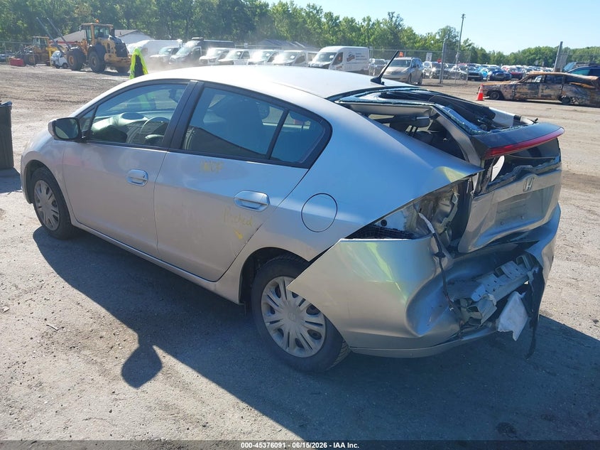 2010 Honda Insight VIN JHMZE2H50AS003747 IAAI salvage auction — REAR END, Salvage - Greater Than 75% (Maryland), sold $250 on 2026-07-14 (photo 3)