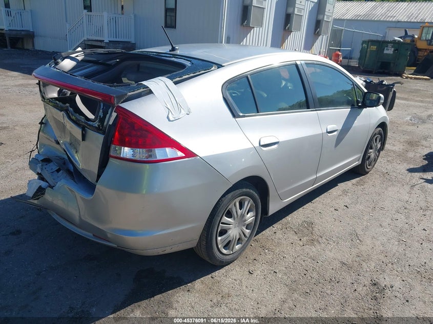 2010 Honda Insight VIN JHMZE2H50AS003747 IAAI salvage auction — REAR END, Salvage - Greater Than 75% (Maryland), sold $250 on 2026-07-14 (photo 4)