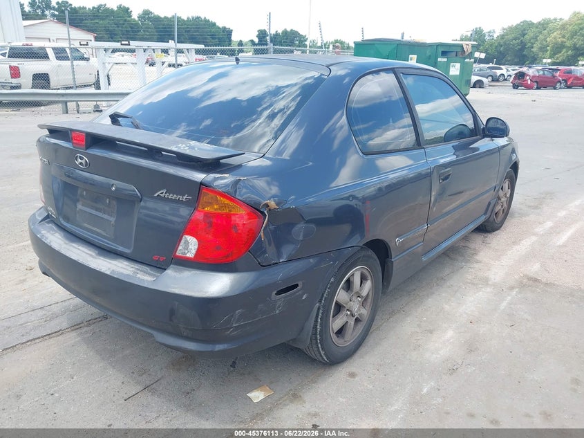 2005 Hyundai Accent VIN KMHCG35C95U366631 IAAI salvage auction — SIDE, Salvage (North Carolina), sold $500 on 2026-07-20 (photo 4)