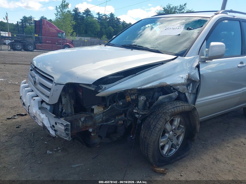 2004 Toyota Highlander VIN JTEEP21A540056375 IAAI salvage auction — FRONT END, Clear (Massachusetts), sold $775 on 2026-07-24 (photo 6)