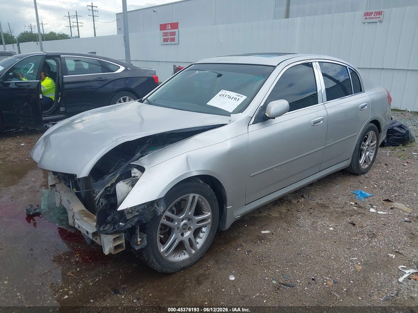 2005 Infiniti G VIN JNKCV51E65M204516 IAAI salvage auction — FRONT END, Salvage (Texas), sold $100 on 2026-07-20 (photo 2)