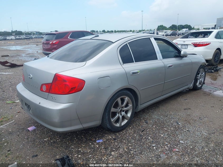 2005 Infiniti G VIN JNKCV51E65M204516 IAAI salvage auction — FRONT END, Salvage (Texas), sold $100 on 2026-07-20 (photo 4)