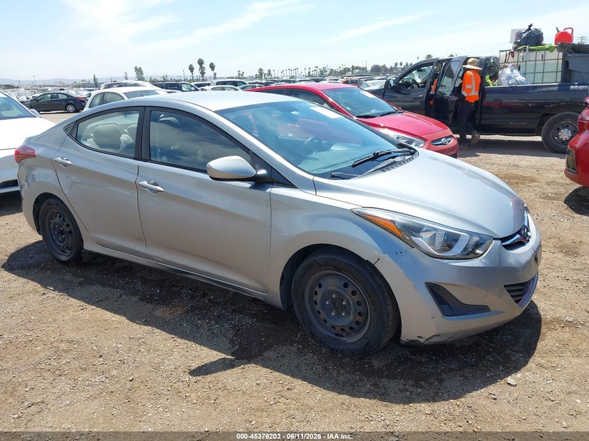 2016 Hyundai Elantra VIN KMHDH4AE4GU511513 IAAI salvage auction — NORMAL WEAR, Clear - Dealer Only (California), sold $925 on 2026-07-29 (photo 1)