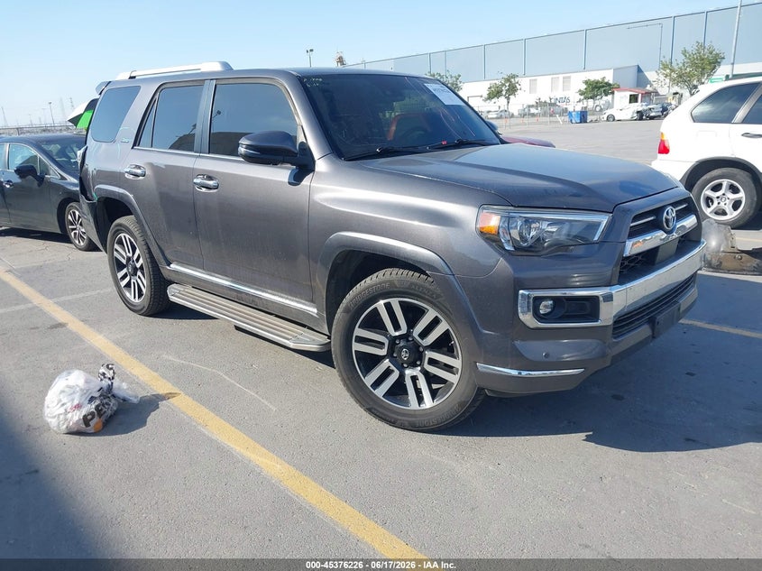 2021 Toyota 4runner VIN JTEKU5JR1M5869704 IAAI salvage auction — REAR END, Salvage (California), sold $18,150 on 2026-07-20 (photo 1)