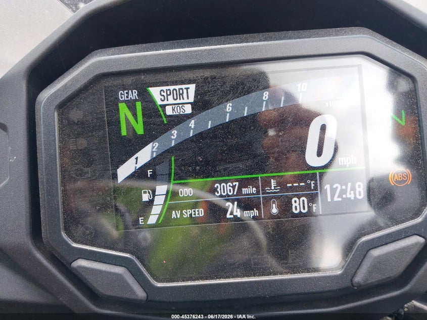 2024 Kawasaki Zx VIN JKBZXVK1XRA047913 IAAI salvage auction — SIDE, Salvage - Greater Than 75% (Maryland), sold $3,450 on 2026-07-14 (photo 7)