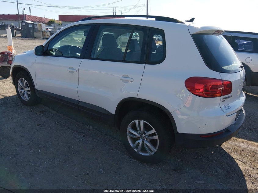 2017 Volkswagen Tiguan VIN WVGAV7AX6HK009307 IAAI salvage auction — RIGHT SIDE, Salvage (Tennessee), sold $1,000 on 2026-07-30 (photo 3)