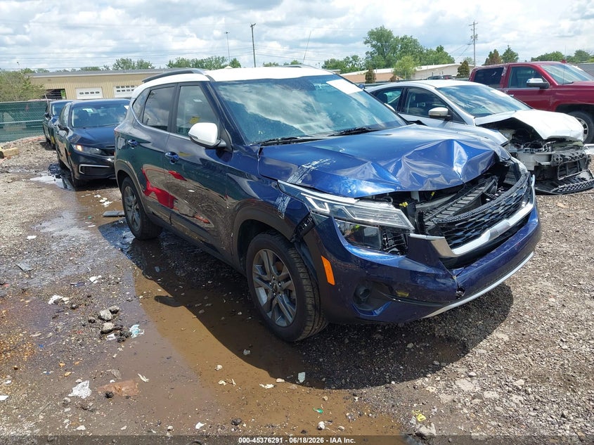2023 Kia Seltos VIN KNDEU2AA5P7376885 IAAI salvage auction — FRONT END, Salvage (Ohio), sold $4,450 on 2026-07-22 (photo 1)