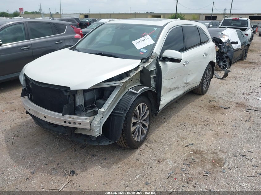 2015 Acura Mdx VIN 5FRYD3H41FB013221 IAAI salvage auction — FRONT & REAR, Original (Texas), sold $2,650 on 2026-07-25 (photo 2)