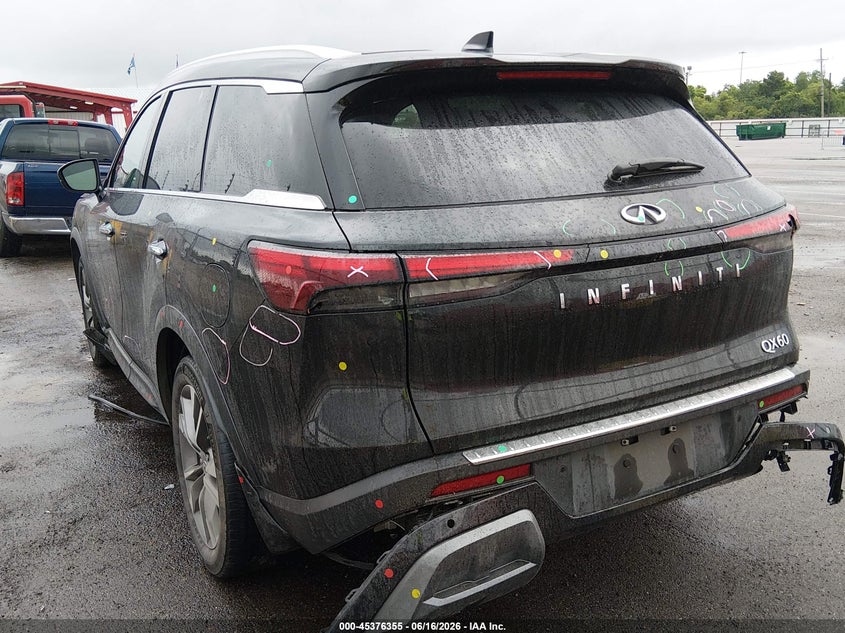 2022 Infiniti Qx60 VIN 5N1DL1FR5NC335499 IAAI salvage auction — REAR END, Salvage (Alabama), sold $8,500 on 2026-07-20 (photo 3)