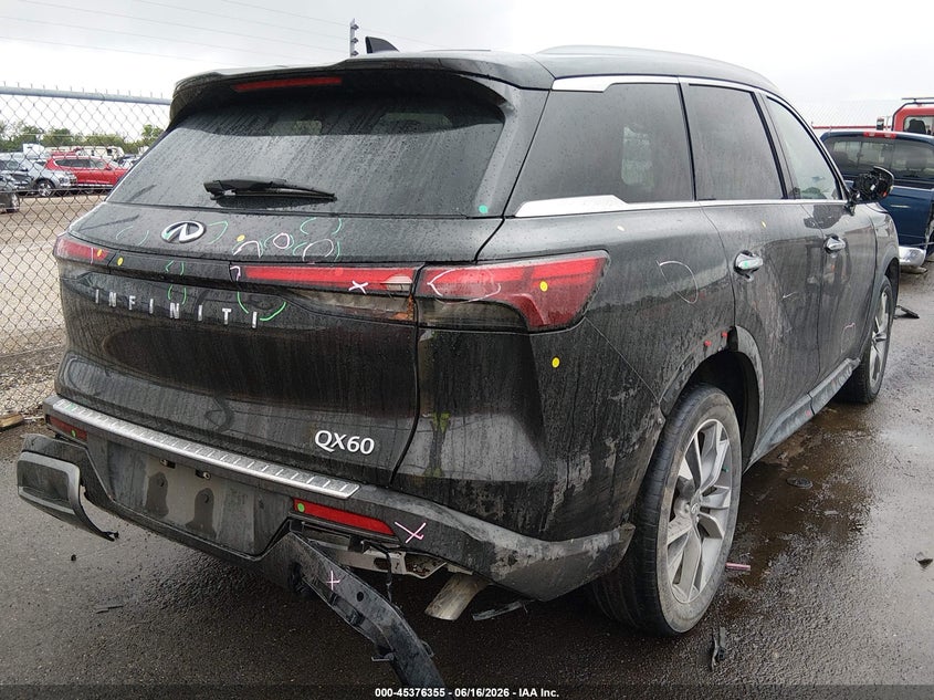 2022 Infiniti Qx60 VIN 5N1DL1FR5NC335499 IAAI salvage auction — REAR END, Salvage (Alabama), sold $8,500 on 2026-07-20 (photo 4)