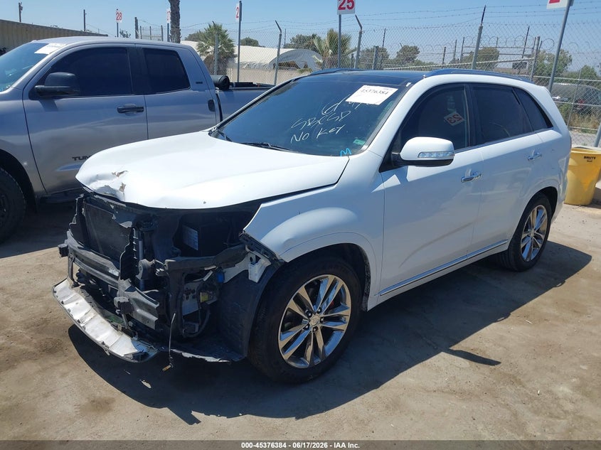 2014 Kia Sorento VIN 5XYKW4A74EG483004 IAAI salvage auction — FRONT END, Salvage (California), sold $1,500 on 2026-07-08 (photo 2)