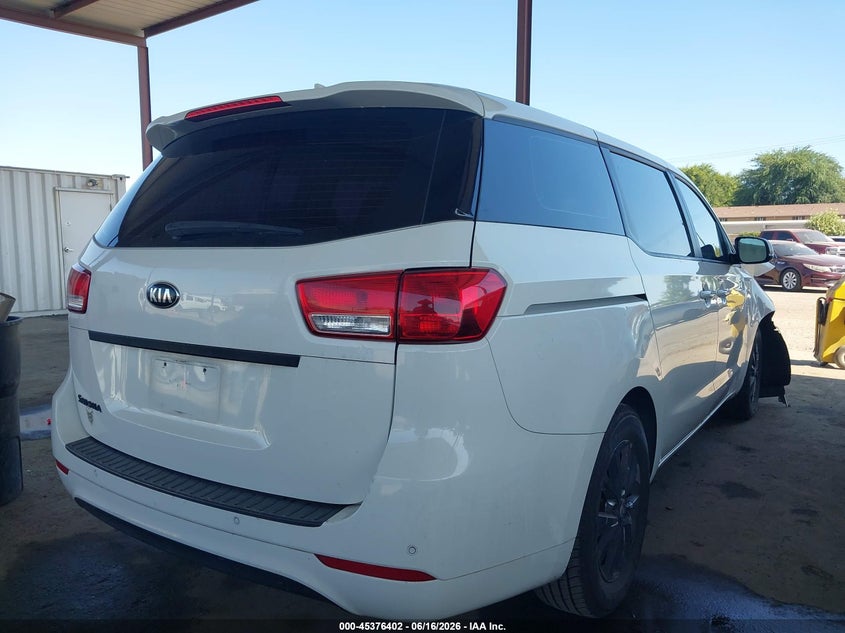 2015 Kia SEDONA VIN KNDMA5C13F6029420 IAAI salvage auction — FRONT END, Salvage (California), sold $850 on 2026-07-14 (photo 4)