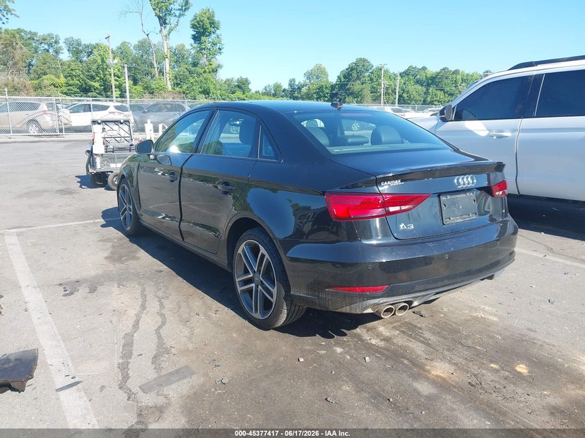 2020 Audi A3 VIN WAUAUGFF9LA075188 IAAI salvage auction — RIGHT FRONT, Salvage Title, sold $4,950 on 2026-07-30 (photo 3)