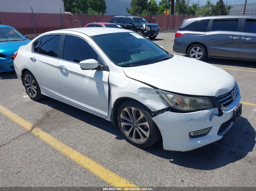 2013 Honda Accord VIN 1HGCR2F55DA162273 IAAI salvage auction — RIGHT FRONT, Salvage (California), sold $2,550 on 2026-07-18 (photo 1)