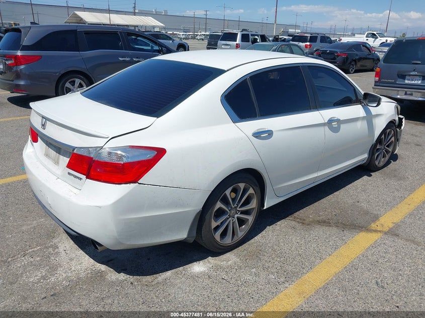 2013 Honda Accord VIN 1HGCR2F55DA162273 IAAI salvage auction — RIGHT FRONT, Salvage (California), sold $2,550 on 2026-07-18 (photo 4)