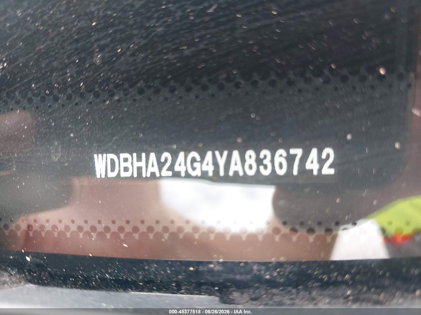 2000 Mercedes-benz C-klasse VIN WDBHA24G4YA836742 IAAI salvage auction — RIGHT FRONT, Salvage (California), sold $125 on 2026-07-28 (photo 9)