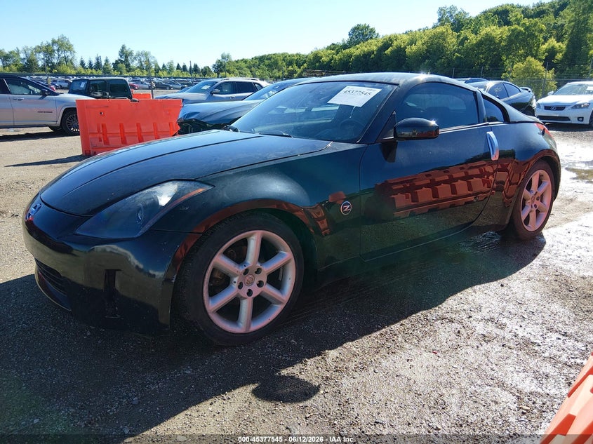 2006 Nissan 350z VIN JN1AZ34E36M351748 IAAI salvage auction — RIGHT FRONT, Clear (Indiana), sold $1,600 on 2026-07-08 (photo 2)