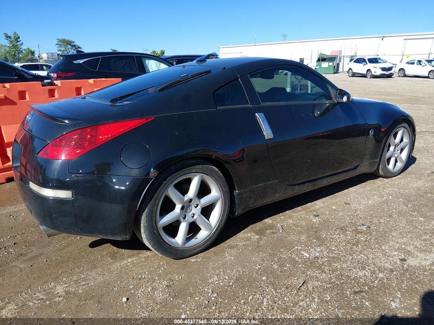 2006 Nissan 350z VIN JN1AZ34E36M351748 IAAI salvage auction — RIGHT FRONT, Clear (Indiana), sold $1,600 on 2026-07-08 (photo 4)