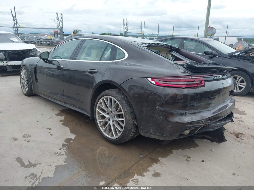 2018 Porsche Panamera VIN WP0AB2A74JL133091 IAAI salvage auction — FRONT & REAR, Salvage Title, sold $8,600 on 2026-07-26 (photo 3)