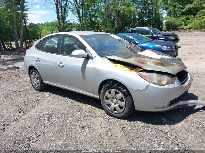 2007 Hyundai Elantra VIN KMHDU46D47U186650 IAAI salvage auction — ENGINE DAMAGE, Clear (Virginia), sold $100 on 2026-07-07 (photo 1)