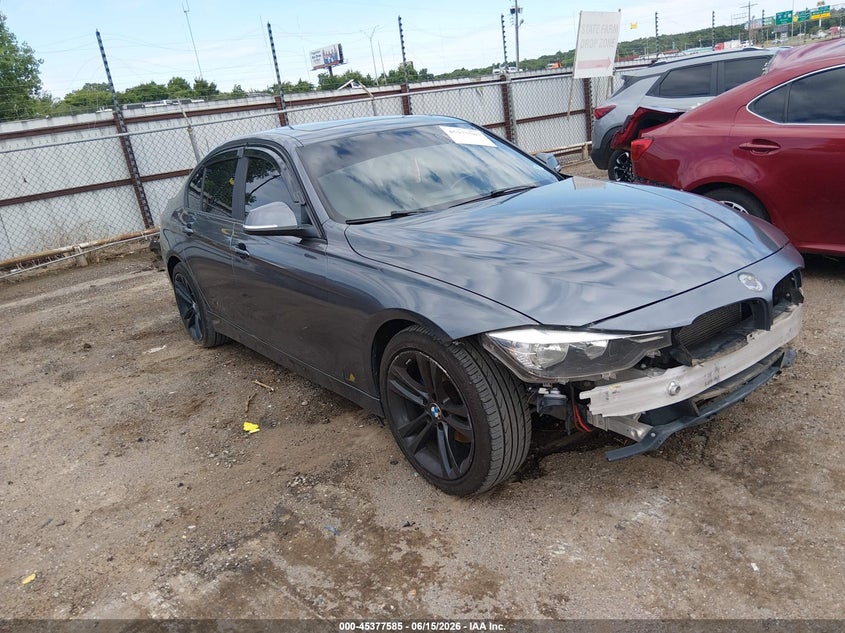 2016 BMW 3er VIN WBA8E5G59GNT41281 IAAI salvage auction — FRONT END, Rebuilt (Oklahoma), sold $3,000 on 2026-07-24 (photo 1)