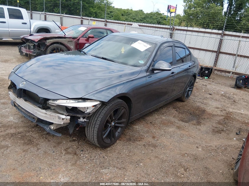 2016 BMW 3er VIN WBA8E5G59GNT41281 IAAI salvage auction — FRONT END, Rebuilt (Oklahoma), sold $3,000 on 2026-07-24 (photo 2)
