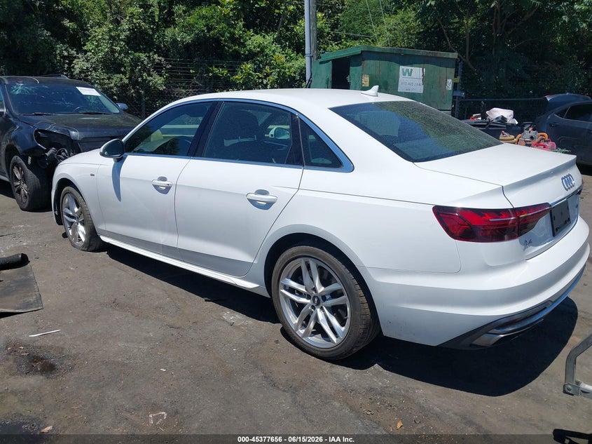 2020 Audi A4 VIN WAUDNAF4XLN006573 IAAI salvage auction — RIGHT FRONT, Salvage (North Carolina), sold $8,150 on 2026-07-16 (photo 3)
