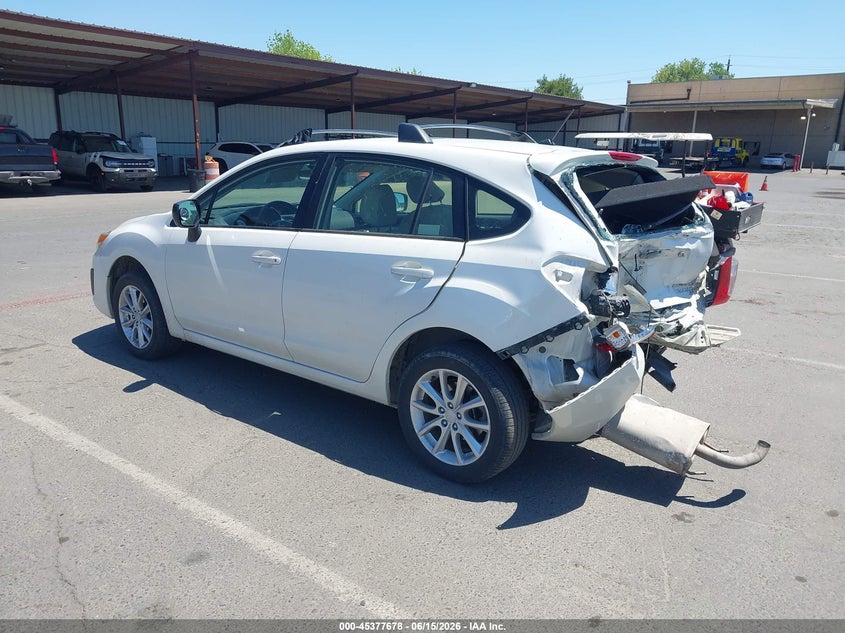 2013 Subaru Impreza VIN JF1GPAC63D1898874 IAAI salvage auction — REAR END, Salvage Title, sold $50 on 2026-07-22 (photo 3)