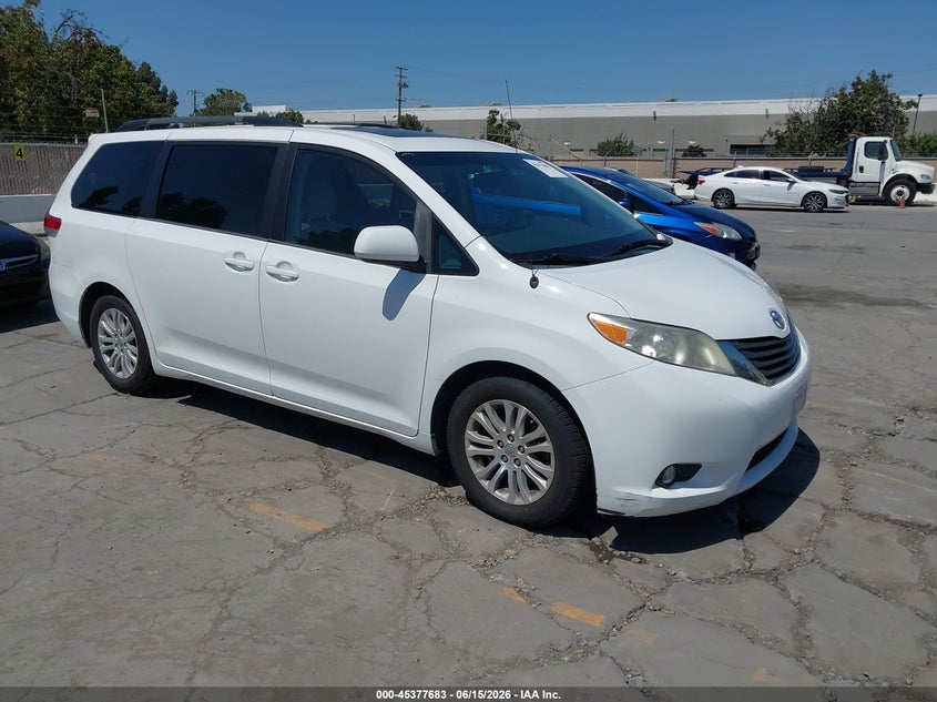2014 Toyota Sienna VIN 5TDYK3DC3ES455111 IAAI salvage auction — LEFT REAR, Salvage (California), sold $2,950 on 2026-07-13 (photo 1)