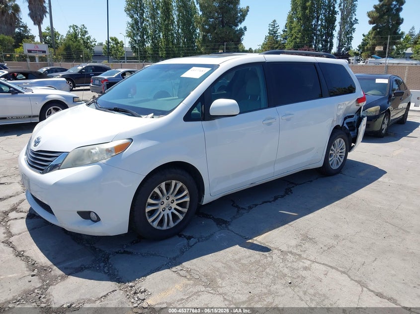 2014 Toyota Sienna VIN 5TDYK3DC3ES455111 IAAI salvage auction — LEFT REAR, Salvage (California), sold $2,950 on 2026-07-13 (photo 2)