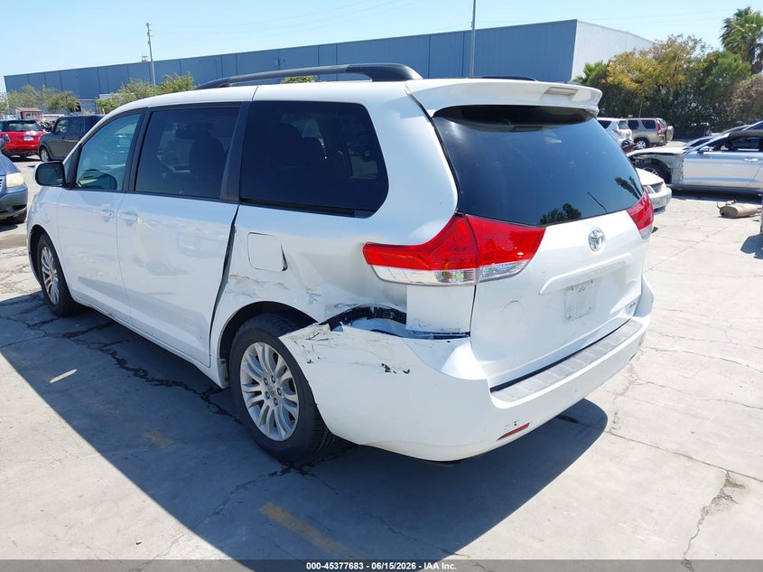 2014 Toyota Sienna VIN 5TDYK3DC3ES455111 IAAI salvage auction — LEFT REAR, Salvage (California), sold $2,950 on 2026-07-13 (photo 6)