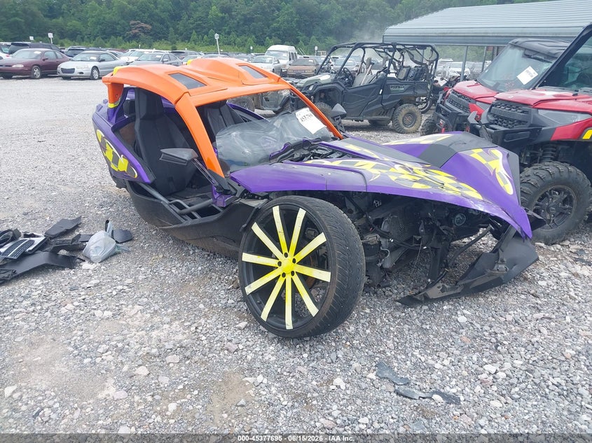 2015 Polaris Slingshot VIN 57XAASFA0F5102947 IAAI salvage auction — FRONT END, Clear (Tennessee), sold $1,550 on 2026-07-08 (photo 1)