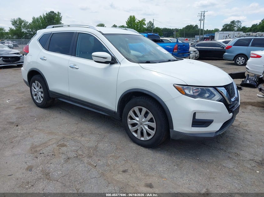 2017 Nissan Rogue VIN KNMAT2MV9HP582714 IAAI salvage auction — LEFT SIDE, Clear (Virginia), sold $1,300 on 2026-07-31 (photo 1)