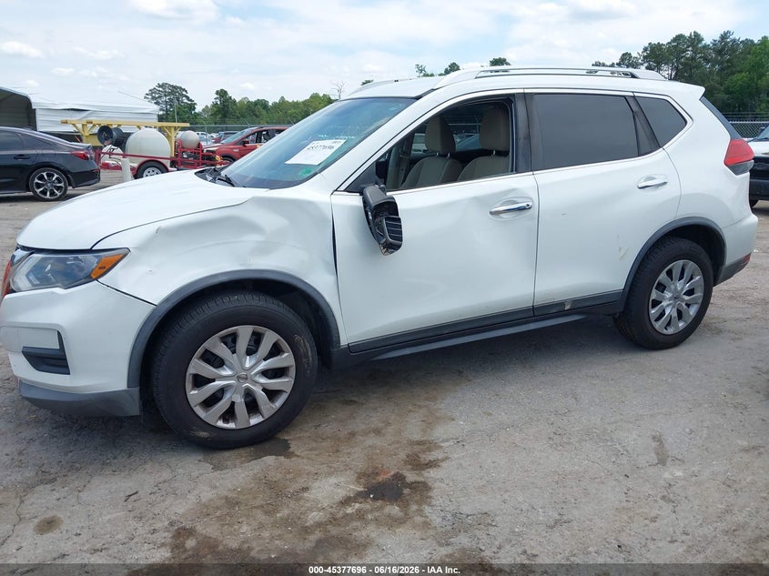 2017 Nissan Rogue VIN KNMAT2MV9HP582714 IAAI salvage auction — LEFT SIDE, Clear (Virginia), sold $1,300 on 2026-07-31 (photo 6)