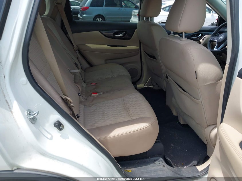 2017 Nissan Rogue VIN KNMAT2MV9HP582714 IAAI salvage auction — LEFT SIDE, Clear (Virginia), sold $1,300 on 2026-07-31 (photo 8)