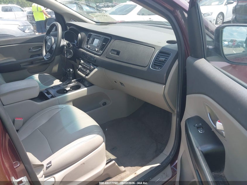 2016 Kia SEDONA VIN KNDMB5C1XG6171987 IAAI salvage auction — FRONT END, Salvage (North Carolina), sold $1,425 on 2026-07-22 (photo 5)