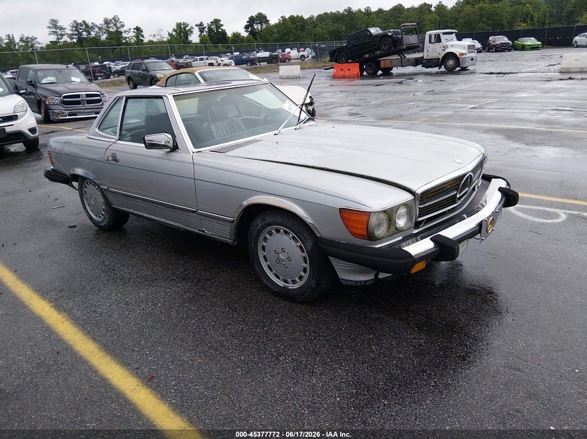 1986 Mercedes-benz 560 VIN WDBBA48D6GA042907 IAAI salvage auction — FRONT END, Clear (South Carolina), sold $3,900 on 2026-07-29 (photo 1)