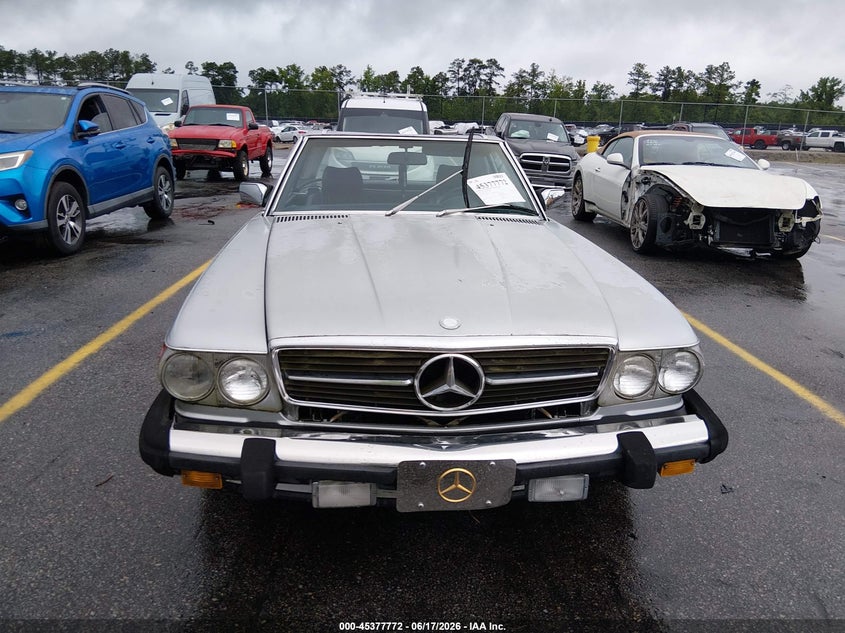 1986 Mercedes-benz 560 VIN WDBBA48D6GA042907 IAAI salvage auction — FRONT END, Clear (South Carolina), sold $3,900 on 2026-07-29 (photo 6)