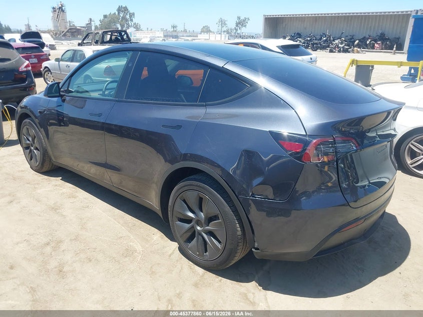 2024 Tesla Model y VIN 7SAYGDEE7RF182288 IAAI salvage auction — LEFT REAR, Clear (California), sold $28,100 on 2026-07-08 (photo 3)