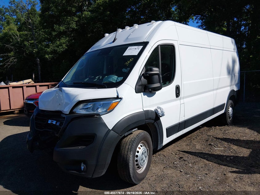 2025 Ram Promaster 3500 VIN 3C6MRVHGXSE545386 IAAI salvage auction — FRONT END, Certificate Of Destruction (Florida), sold $7,500 on 2026-07-22 (photo 2)