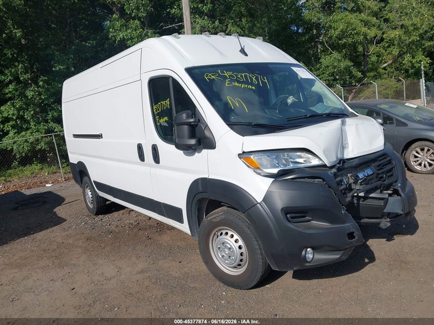 2025 Ram Promaster 3500 VIN 3C6MRVHGXSE545386 IAAI salvage auction — FRONT END, Certificate Of Destruction (Florida), sold $7,500 on 2026-07-22 (photo 1)