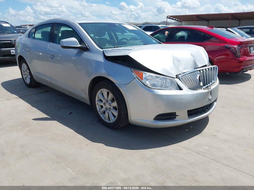 2012 Buick Lacrosse VIN 1G4GB5G37CF331421 IAAI salvage auction — FRONT END, Original (Texas), sold $725 on 2026-07-28 (photo 1)
